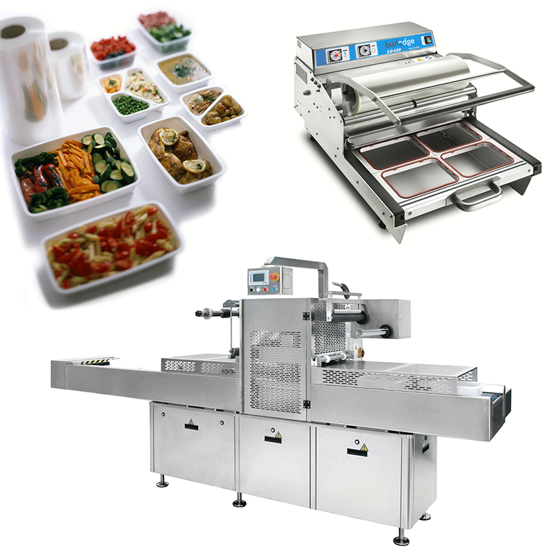 Disposable containers and sealing machines